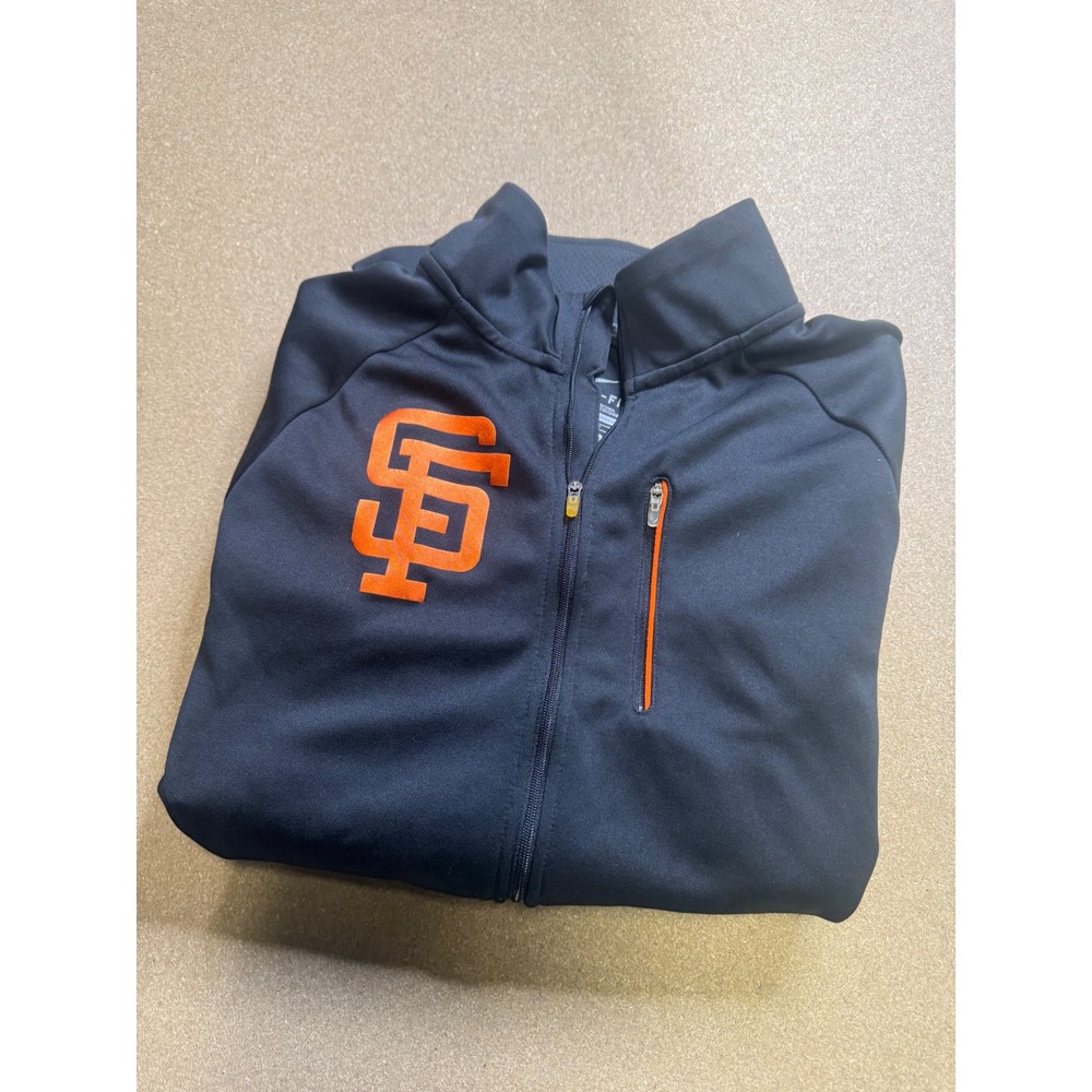 Nike San Francisco Giants Dri-Fit Track Jacket Orange SF Logo Men's Small
